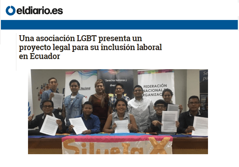 Una asociación LGBT presenta un proyecto legal para su inclusión laboral en Ecuador-Federacion Ecuatoriana LGBTI-Plataforma Revolucion Trans-Transmasculinos Ecuador-Asociacion Silueta X-Camara de Comercio LGBT de Ecuador.png